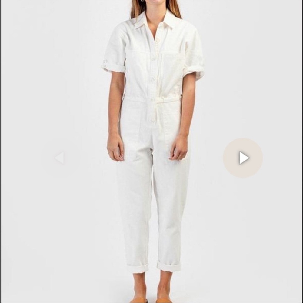 Mod Ref Winnett off-white/cream cotton jumpsuit size S